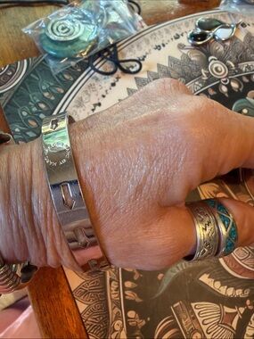 Marc Jacob’s Silver Tone Cutout Cuff Bracelet